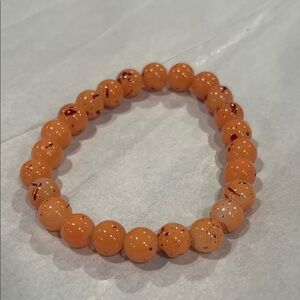 Vibrant Orange Beaded Bracelet
